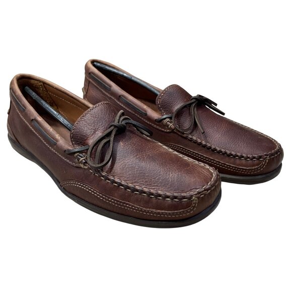 New Johnston & Murphy Driving Loafer Dodd II 10.5M Mahogany Brown VTG - Picture 1 of 10